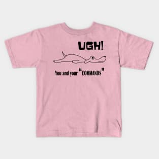 Lispe Dog Commands Kids T-Shirt